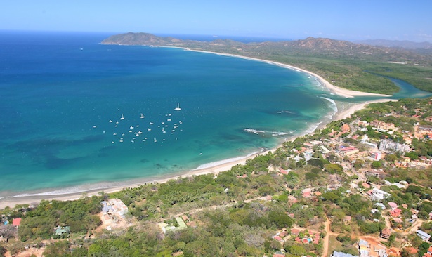 aerial photograph of Playa Tamarindo, Costa Rica