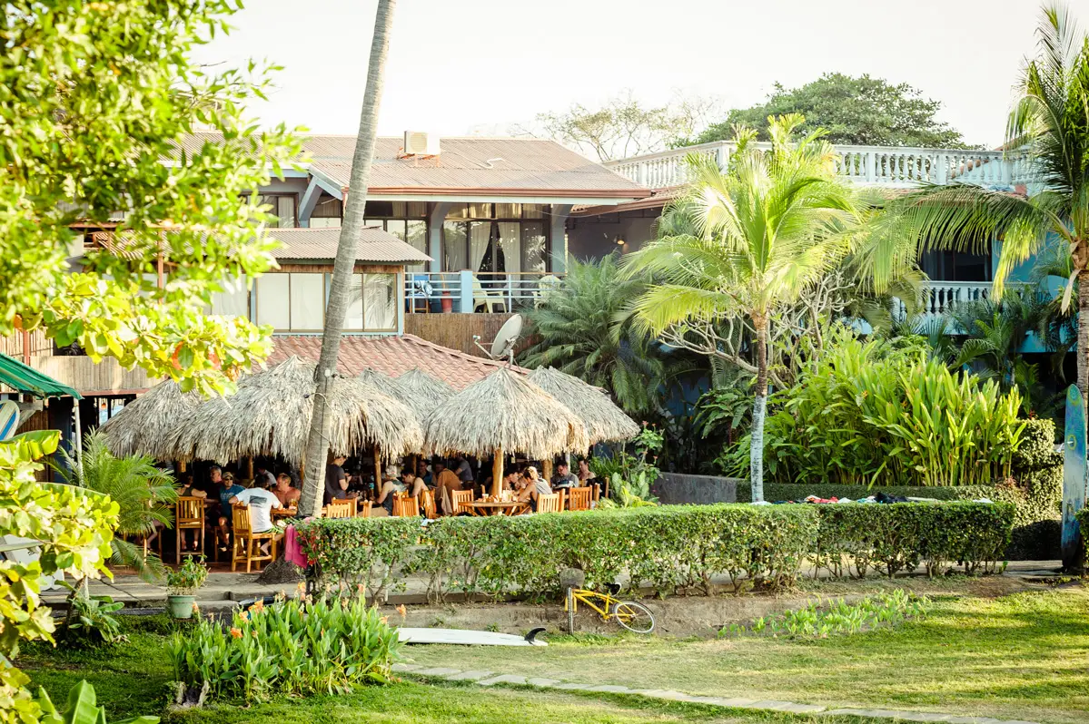 The Surf Camp and Hotel have come a long way in the past 15 years. Here is a standard evening where guests and locals alike eat at Joe's where they can enjoy a full ocean view and unbeatable service to wind down their 