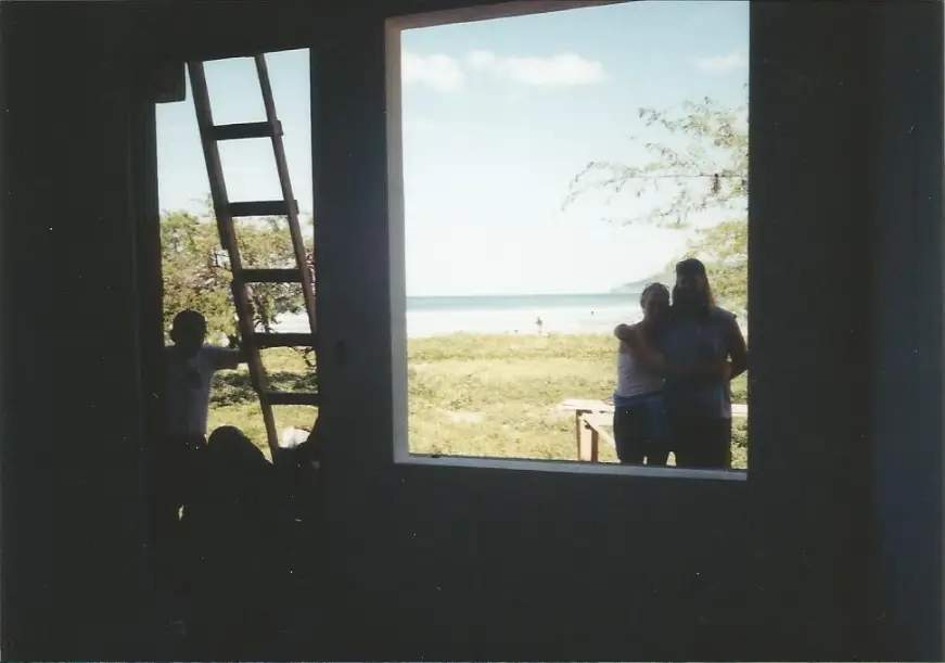 In 2003 we finally made the leap to start constructing our own hotel rooms. The goal was to create comfortable beachfront rooms with access to the best waves in town! Here are Joe & Holly admiring their Sunset Downstairs Room. Anyone stayed in Room #1 or #2 before? Finishing off 12 rooms here and we still didn't have enough space for all our guests! A few years later, we added on 6 more rooms for our current total of 18.