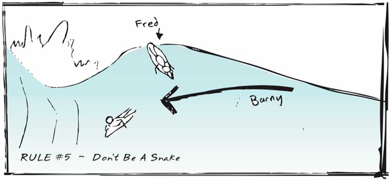 Most Important Surfing Rule: Don't Be A Snake