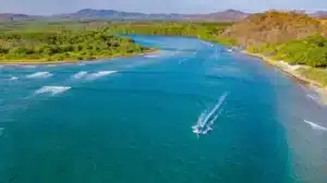 feature Tamarindo river mouth estuary scenery high tide 2019